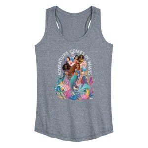 Women's - Disney - Adventure Comes In Waves Graphic Racerback Tank - 1 of 4