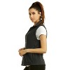 Sofra Women's Polar Fleece Full Zip Up Sweater Vest - 2 of 4