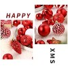 65pcs Multi-Size Christmas Balls Ornaments, Indoor Shatterproof Plastic Baubles Christmas Tree Decoration Set for Holiday Party Garland Decor - 2 of 4