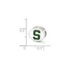 Black Bow Jewelry Sterling Silver & Enamel Michigan State University Collegiate Bead - 3 of 4