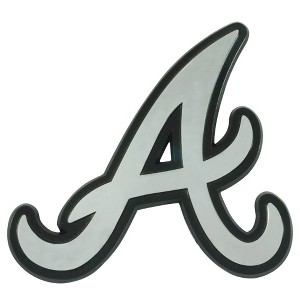 MLB Atlanta Braves 3D Chrome Metal Emblem - 1 of 3
