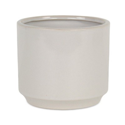 Cheung's Elegora Straight Side Solid Color Ceramic Pot - X-Large - Off White