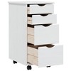 Rolling Cabinet Honey Brown Solid Pine Wood, Engineered Wood, PlasticvidaXL - 4 of 4