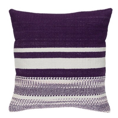 Parkland Collection,Transitional Striped Square Pillow