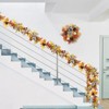 6 Ft Fall Garland with Leaves and pumpkin Decorations for Mantle Home Table Centerpiece Fireplace Porch Home Indoor Outdoor Thanksgiving Decor - 3 of 4
