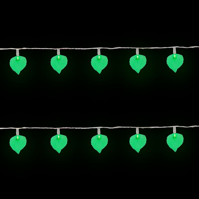 Northlight 10 Battery Operated Leaf Shaped Novelty Christmas Lights - Clear Wire, 3 of 8