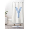 Deny Designs April Lane Art Block Monogram Shower Curtain - 3 of 3
