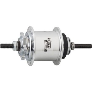 Sturmey Archer RS-RK3 3 Speed Hub: 32H, 135OLD, 6-Bolt Disc, Silver - 1 of 2