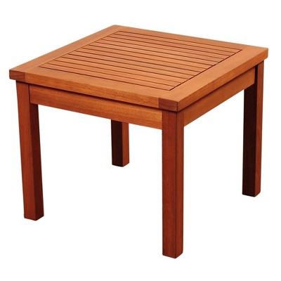 Kingsbury Outdoor Eucalyptus Wood Side Table - International Home Miami