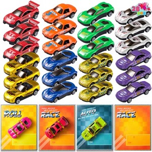 Joyfy 28 Packs Valentine's Day  Die-Cast Cars with Cards for Kids‘  Classroom Exchange Gifts - 1 of 4