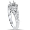 Pompeii3 G/SI 7/8ct Halo Round Diamond Engagement Setting Semi Mount 14K Fits 4-5mm Round - Size 8 - 2 of 4