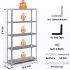 COZONY 5 Tier Heavy Duty Steel Shelving Unit, 500 LBS Capacity Adjustable Shelves for Garage Kitchen Pantry Living Room - 3 of 4