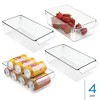 iDesign Fridge Storage Tray with Handle - Set of 4 - Clear - 3 of 4