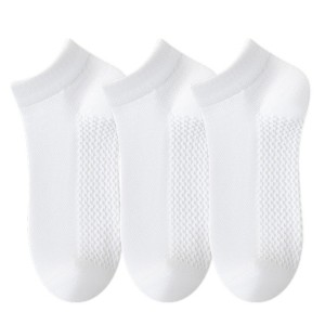 Alilang 3-Pack Men’s Low Cut Cotton Ankle Socks with Breathable Mesh Knit and Odor-Resistant Antibacterial Design - 1 of 3