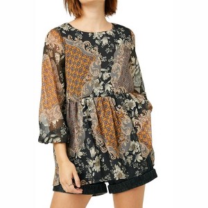 Women's I Don't Remember Patch Print Blouse - Hayden LA - 1 of 4