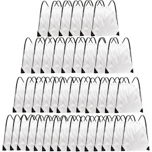 Bulk Drawstring Bags for Party Favors, Lightweight Sackpacks for Gym, School Events, Team Sports & Giveaways - 1 of 4
