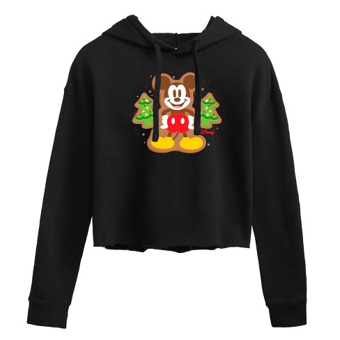 Women's - Disney - Mickey Cookie Cropped Graphic Hoodie - image 1 of 3