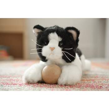 Bearington Collection Domino Plush Stuffed Animal Black and White Tuxedo Cat 15"