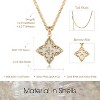 Clotth Gold Necklace for Women Dainty 14K Gold Plated,Necklace Adjustable Chain Choker Charm Lucky Necklaces for Women Jewelry - 3 of 4