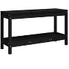 Patio Bench Black 42.5"x13.8"x17.7" Solid Wood Pine - 3 of 4