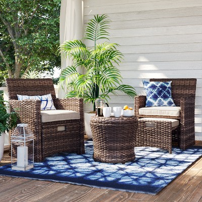 5 piece wicker patio set target