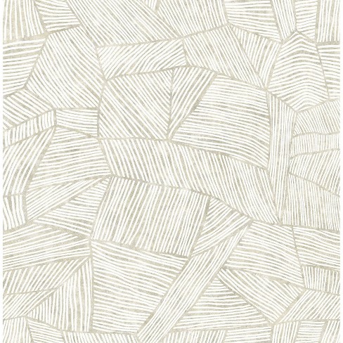 Brewster Peel and Stick 1pc Wallpaper Zen Garden Cream - image 1 of 4