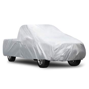 Unique Bargains Waterproof Truck Pickup Outdoor Indoor Car Cover Protector Silver Tone Size 256"L 1 Pc