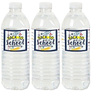 Big Dot of Happiness Back to School - First Day of School Classroom Decorations and Water Bottle Sticker Labels - Set of 20 - 1 of 4