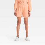 Girls' Washed Fleece Pull-On Shorts - art class™
