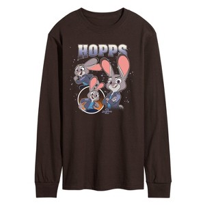 Men's - Disney - Hopps Bootleg Long Sleeve Graphic T-Shirt - 1 of 2
