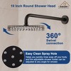 CASAINC 1-Spray Patterns with 1.8 GPM 10 Inches Wall Mount Round Fixed Shower Head (Valve Included) - 4 of 4