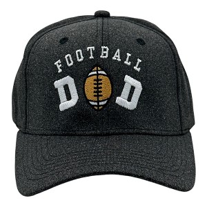 Football Dad Hat Funny Sarcastic Fathers Day Graphic Novelty Cap - Crazy Dog Hat Black Standard - 1 of 4