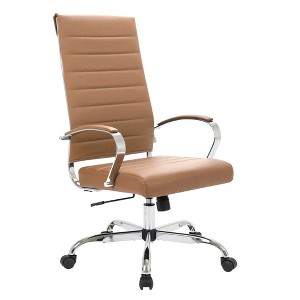 LeisureMod Benmar Modern High Back Leather Office Chair - 1 of 4