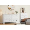 6-Drawer Wooden Dresser with Deep Drawers and Metal Knobs, Modern Double Chest for Bedroom, Entryway & Hallway - 3 of 4