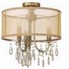 Crystorama Lighting Hampton 3 - Light Semi-Flush Mount in  Antique Brass - 3 of 4