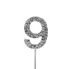 O'Creme Rhinestone Silver-Colored Number-9 Cake Topper 1-1/2 Inch - 2 of 2
