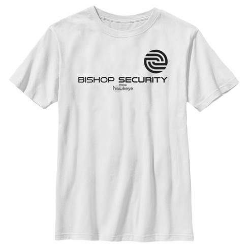 Boy's Marvel Hawkeye Bishop Security T-Shirt - White - Medium