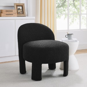 Hoop Gauze Lounge Chair with Soft Cushion and Backrest, Need to be Assembled, Suitable for Living room, Bedroom, Dining room - 1 of 4