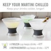 HOST Freeze Insulated Martini Cooling Cups, Plastic Freezer Gel Chiller Double Wall Stemless Cocktail Glass Bright Pink 9oz Set of 2 - 2 of 4