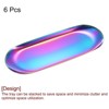 Unique Bargains Stainless Steel Cosmetics Candles Dessert Decorative Trays 6 Pcs - 3 of 4