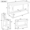 TIRAMISUBEST 6-Piece Counter Height Dining Table Set Table with Shelf 4 Chairs and Bench for Dining Room - 4 of 4