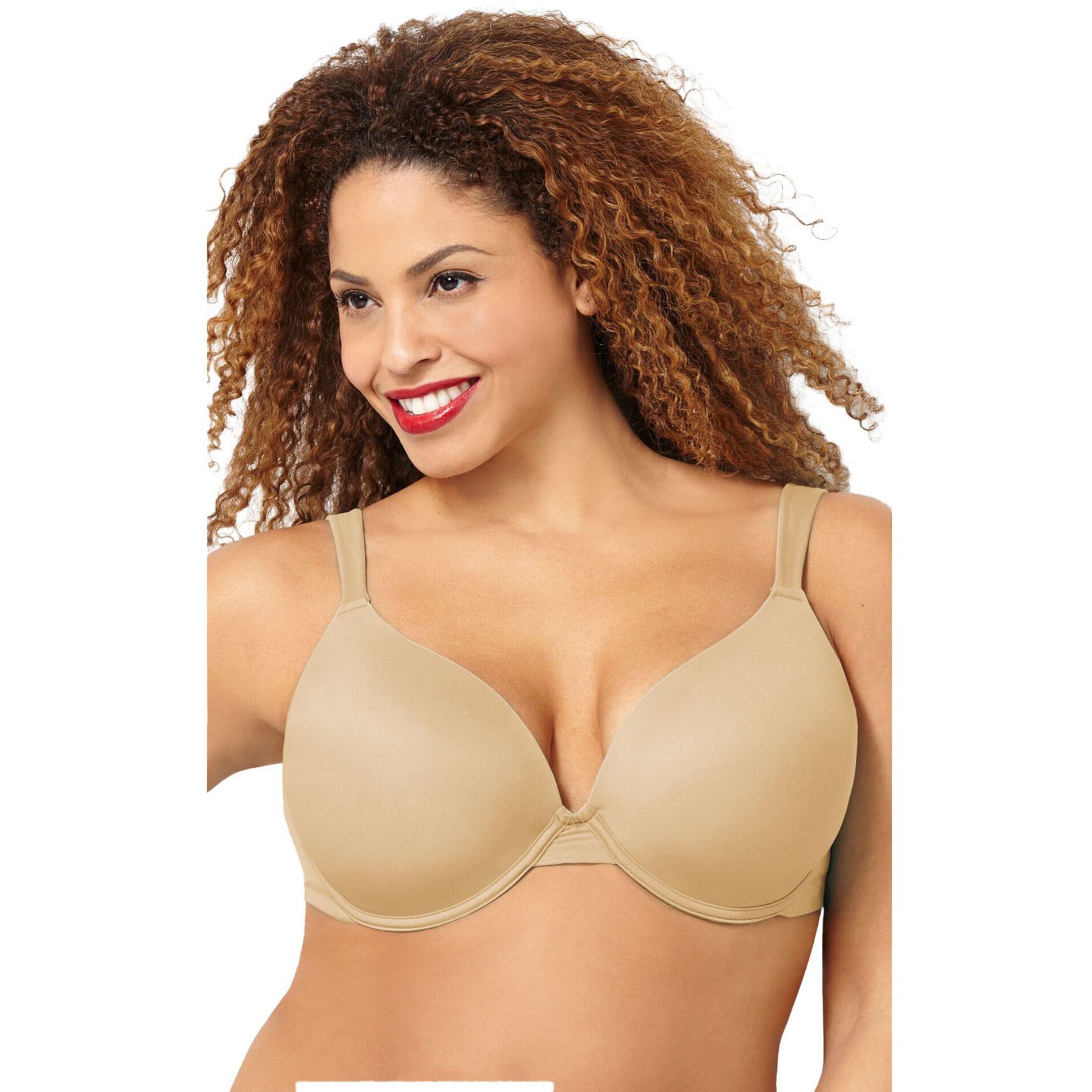 Avenue Underwire Basic Plunge Neckline Bra - 44 DDD, Nude