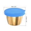 Unique Bargains Reusable Leak Proof Dipping Salad Blue Condiment Containers with Lids - image 2 of 4