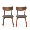 Set of 2 Mid-Century Modern Dining Chairs with Cushioned Seats, Wood Dining Room Chairs for Kitchen or Dining Room-Panipeachy - 3 of 4