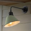 JONATHAN Y Croydon Farmhouse Industrial Indoor/Outdoor Iron LED Gooseneck Arm Outdoor Sconce - 2 of 4