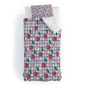 Deny Designs 3pc Twin/Twin XL Mele Art Watercolor Cherry Blossom Picnic Duvet and Sham Set - 1 of 4