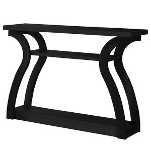 Monarch Specialties Accent Table Console Entryway Narrow Sofa Living Room Bedroom Black Laminate Contemporary Modern - 1 of 4