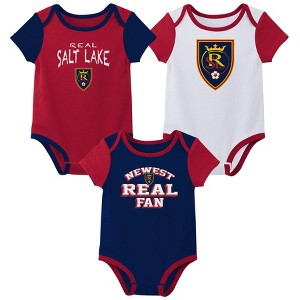 MLS Real Salt Lake Infant Girls' 3pk Bodysuit - 1 of 4