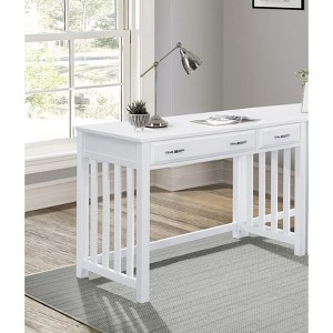 NicBex Office Desks Set of 3 with Large Desk, Movable Small Desk and Upholstered Stool for Office, Study - 1 of 4