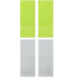 REGALWOVEN 4 Pcs Solid Textured Cotton Soft Absorbent Decorative Hand Towel - 1 of 4